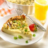 Crustless Quiche With Goat Cheese and Scallions image