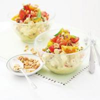 Chicken & chickpea salad with curry yogurt dressing image