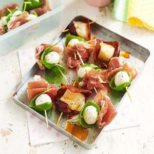 Cheese & chorizo or prosciutto skewers image