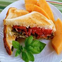 Bacon, Basil Pesto, and Tomato Sandwich image