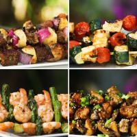 Halloumi And Vegetables Skewers Recipe by Tasty image