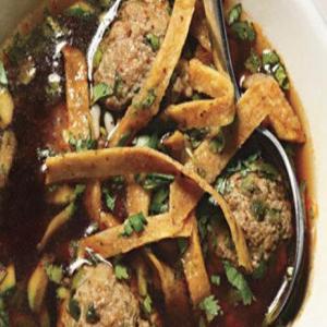 Poblano Albóndigas with Ancho Chile Soup_image