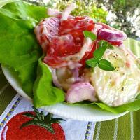 Creamy Cucumber and Tomato Salad image