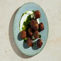 Spicy Lamb Meatballs with Raisin Pesto image