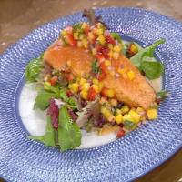 Grilled Salmon with a Pineapple, Mango and Strawberry Salsa image