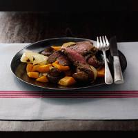 Pepper Steak with Squash and Mushrooms image
