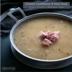 Soup Creamy Cauliflower & Ham-Low Carb Recipe - (4.5/5) image