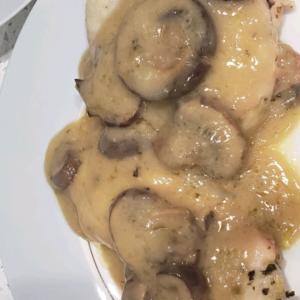 Baked Lemon Chicken Thighs with Mushroom Sauce image