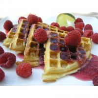 Eggnog-Raspberry Belgian Waffles_image