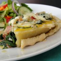 Spinach and Courgette Quiche image