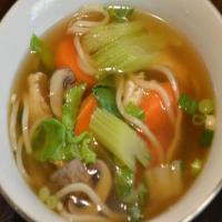Chinese Noodles and Vegetables in Broth_image
