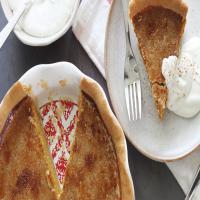 This Pumpkin Pie With a Bruleed Top + Shortbread Crust Makes a Statement_image