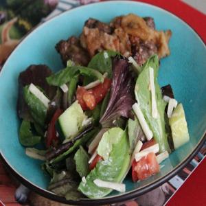 Mediterranean Salad With Homemade Dressing_image