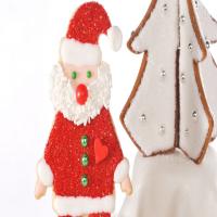 Decorated Santa Cookies image