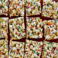 Rainbow Confetti Marshmallow Popcorn Treats image