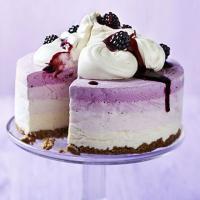 Blackberry & apple frozen yogurt cake image
