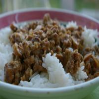 Creamy Beef Stroganoff Over Rice image