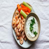 10-Minute Buffalo Shrimp With Blue Cheese Dip image