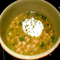 White Bean & Green Chile Pepper Soup image