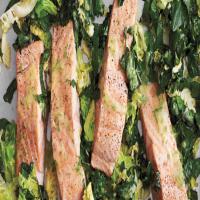 Roasted Salmon with Kale and Cabbage image