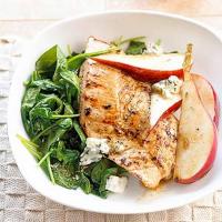 Turkey Steaks with Spinach, Pears, and Blue Cheese_image