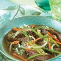Spicy Asian Beef and Snow Pea Soup_image