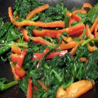 Garlic Spinach & Bell Peppers image