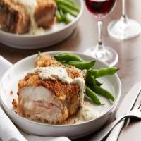 Ham and Cheese-Stuffed Pork Chops with Dijon Sauce (Cooking for 2)_image