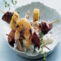 Grilled Jumbo Shrimp and Linguica with Corn_image