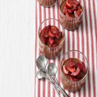 Chocolate Pudding with Cherries image