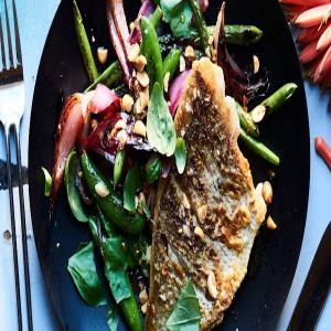 Snapper with Blistered Bean Salad and Chile Vinegar_image