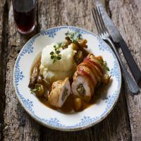 Stuffed Chicken Rolls with Mashed Potatoes_image