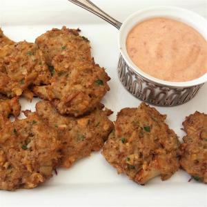 Baked Crab Cakes with Roasted Red Pepper Remoulade image