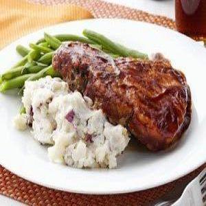 Soda Pop Chops with Smashed Potatoes_image