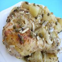 Greek-Style Roasted Chicken Legs, Potatoes and Capers image
