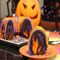 Amazing Halloween Rainbow Party Bundt Cake Recipe - (4/5) image