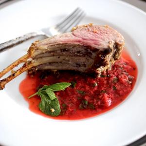 Rack of Lamb with Strawberry Mint Sauce_image