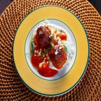 Lamb Merguez Meatballs with Spicy Tomato Sauce image