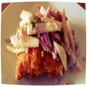 Deep Fried Trout with Green Apple Slaw_image