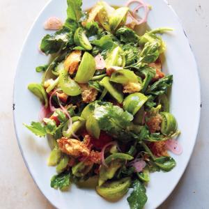 Green Panzanella with Pickled Shallot_image
