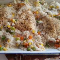 Campbell's® Cheesy Chicken and Rice Casserole image