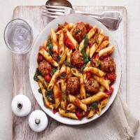 Penne Pasta with Pork Meatballs_image