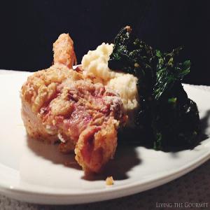 Oven Fried Chicken w/ Broccoli Rabe & Creamy Potat_image