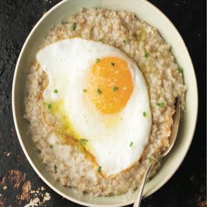 Savory Oatmeal with a Basted Egg Recipe | Epicurious.com_image