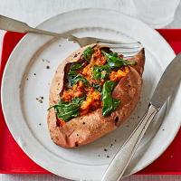 Baked ginger & spinach sweet potato image