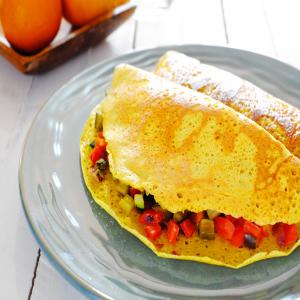 Vegan Roasted Vegetable Omelette_image