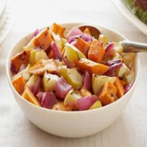Balsamic Roasted Sweet Potatoes & Apples_image