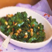 Sauteed Spinach with Raisins and Pine Nuts image