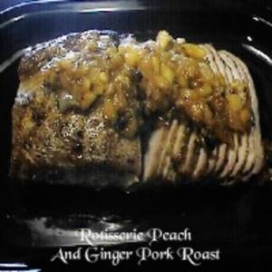 Rotisserie Peach And Ginger Pork Roast image