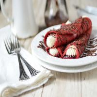 Red Velvet Crepes with Raspberry & Sweet Cream Cheese Filling Recipe - (4.5/5)_image